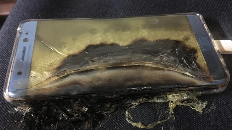 Jeden zo zhorených Galaxy Note7. (Foto: archív)