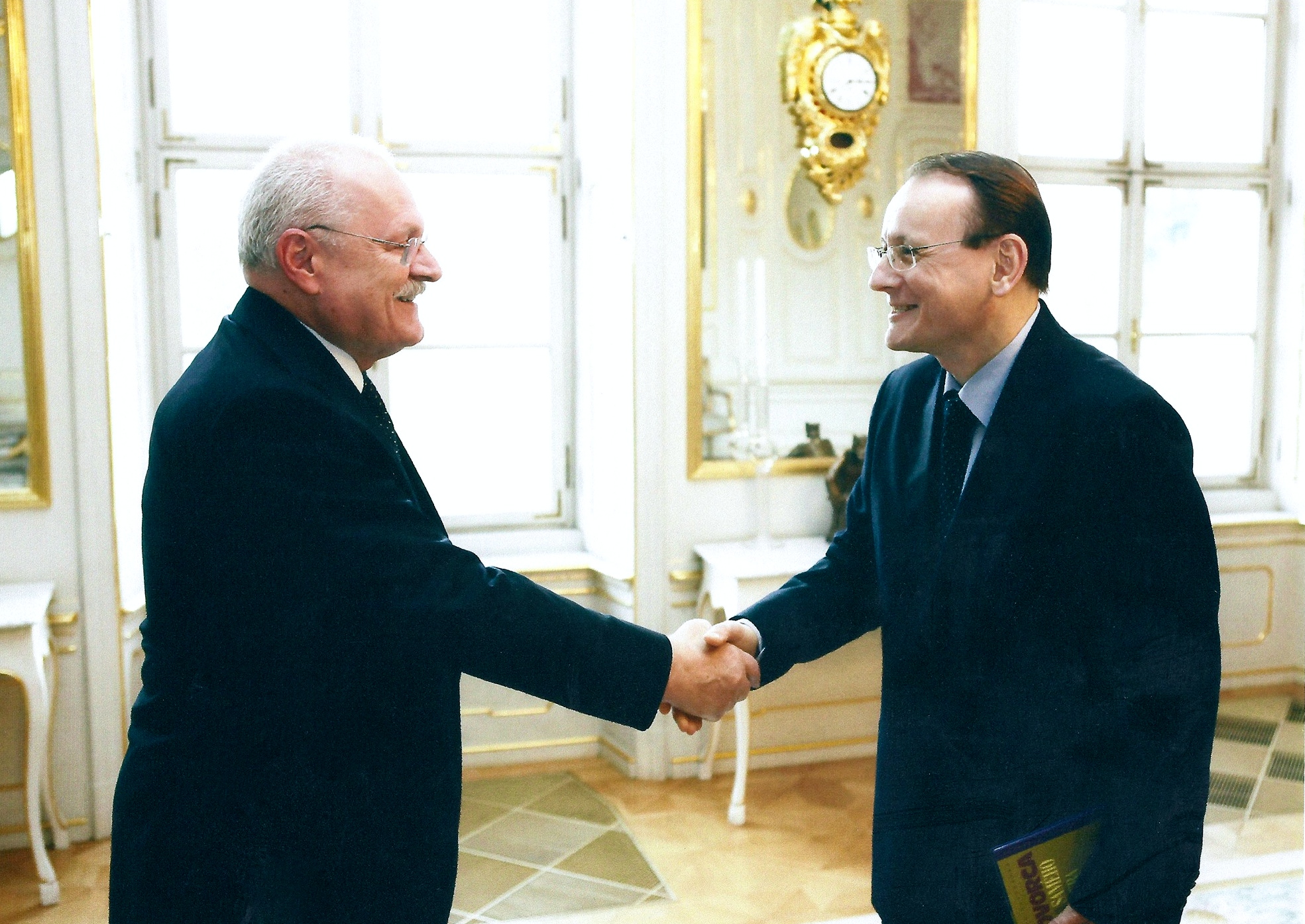 Pavol Janík počas prijatia u bývalého prezidenta Ivana Gašparoviča. (Foto: archív)